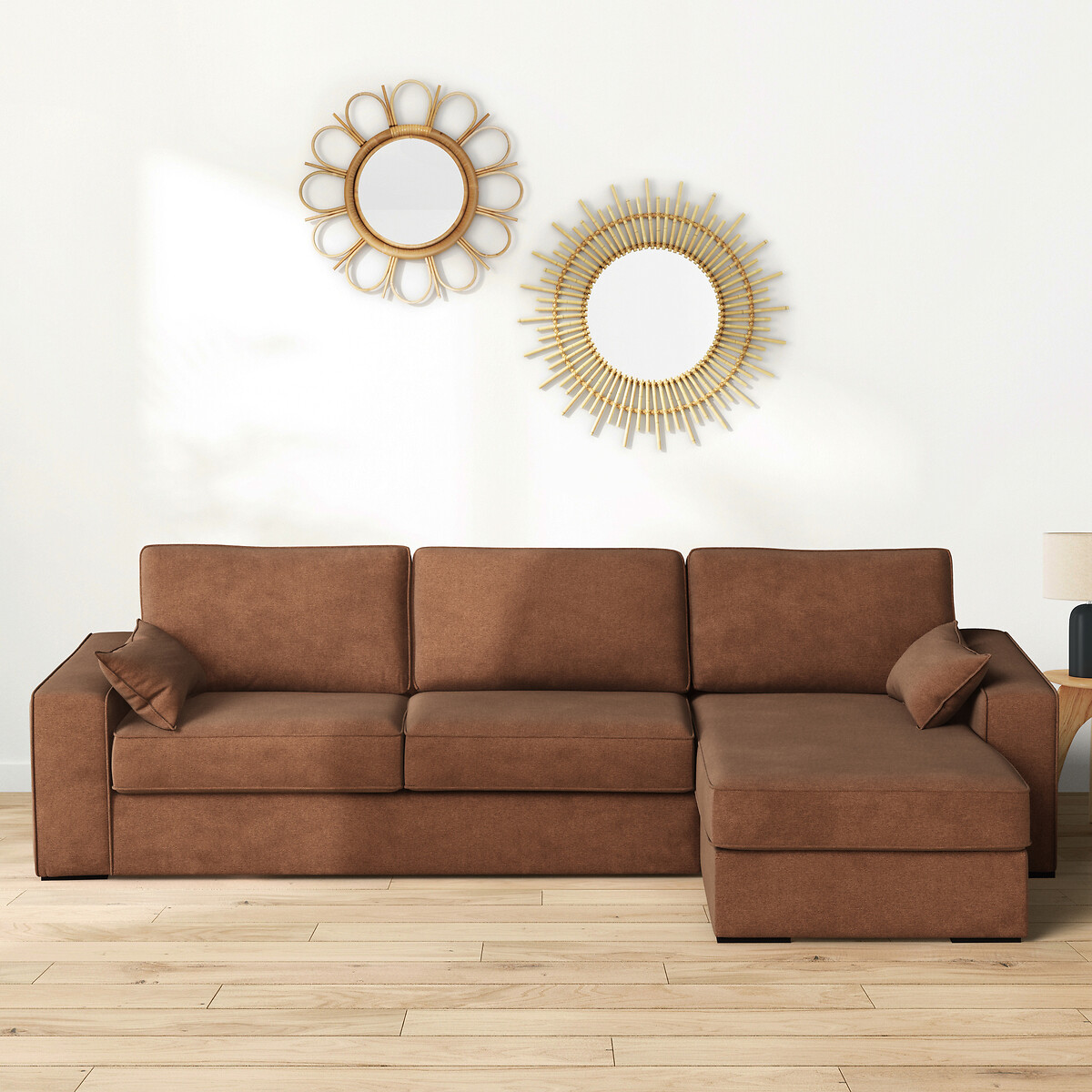 LA REDOUTE INTERIEURS<br>Sofá-cama de canto, poliéster, espuma Cécilia