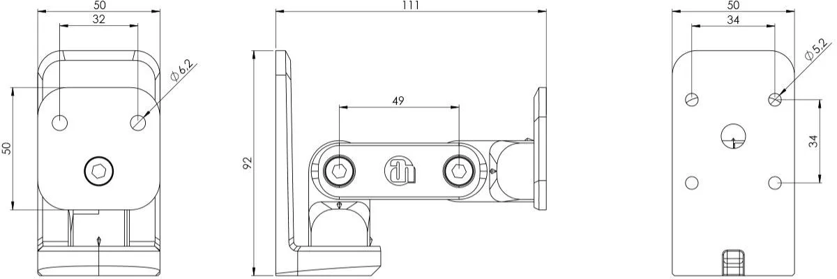 LD Systems Sat WMB 10 Noir (la pièce) Supports pour enceintes