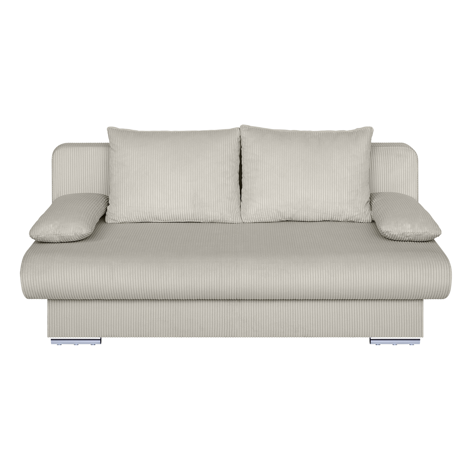 Schlafsofa - creme - inklusive Kissen - Cordbezug