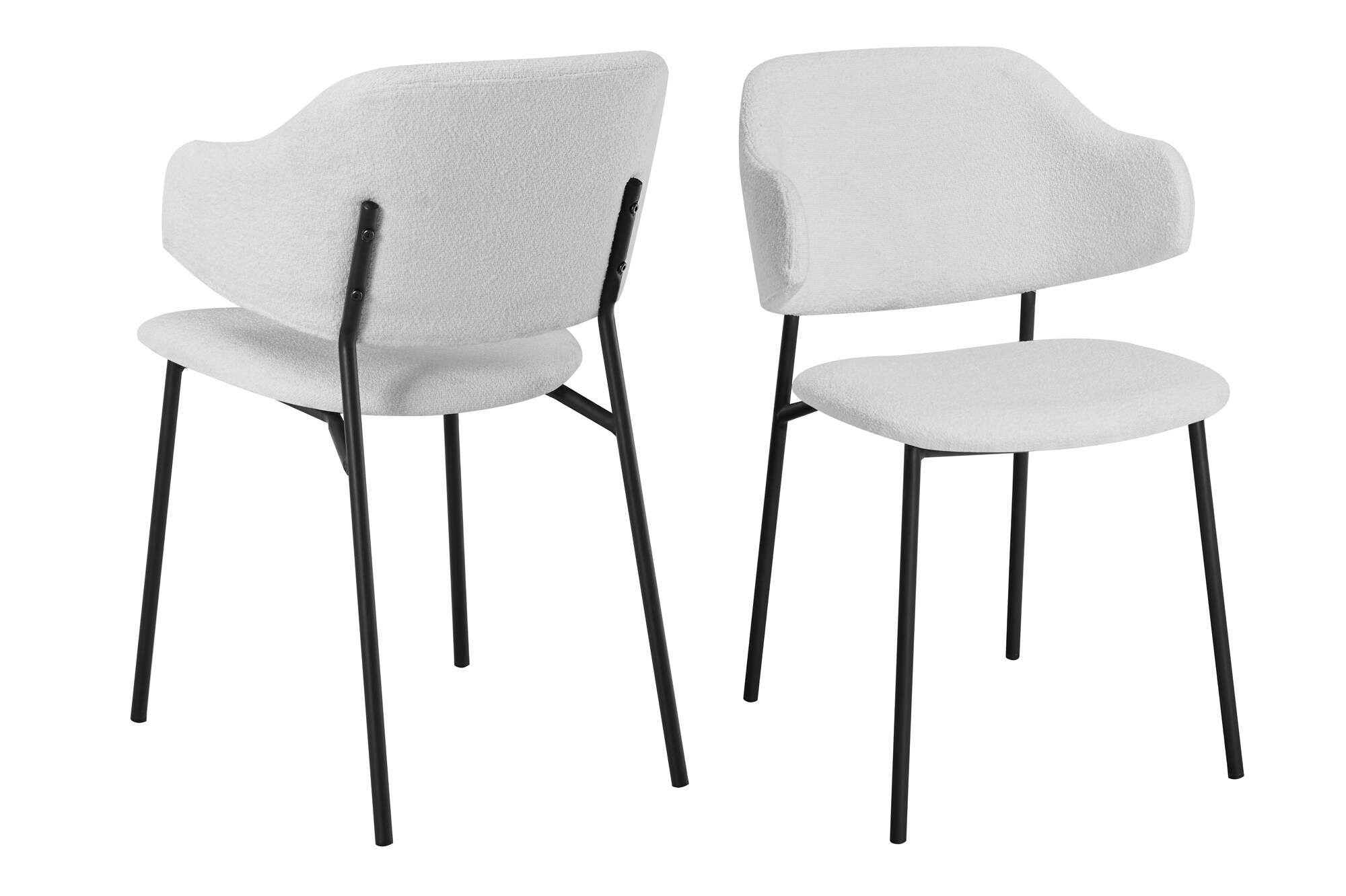 2er Set Armlehnstuhl weiß Esszimmerstuhl Polsterstuhl Wohnzimmer Küche Stuhl