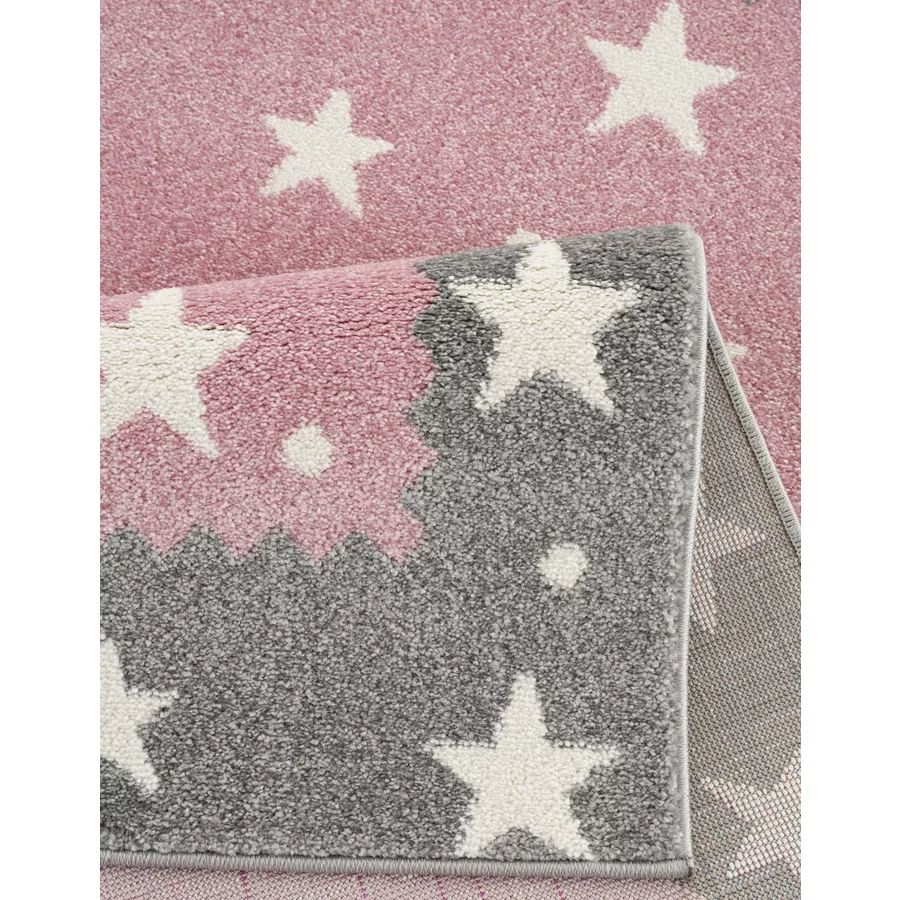 LIVONE Kinderteppich Kids love Rugs FANCY silbergraurosa 120x170cm
