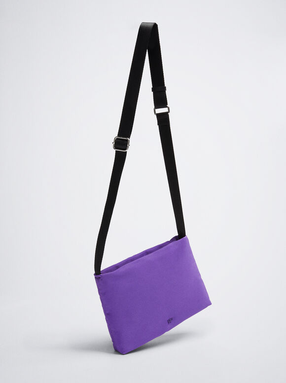 Bolsa de ombro em nylon - Violeta