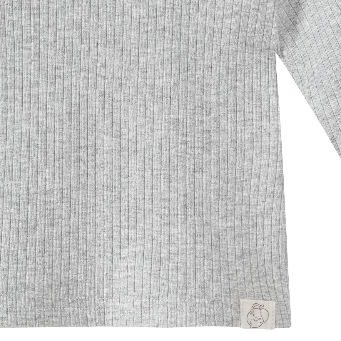 Topomini Pure Collection Newborn Langarmshirt mit Rippstruktur hellgrau