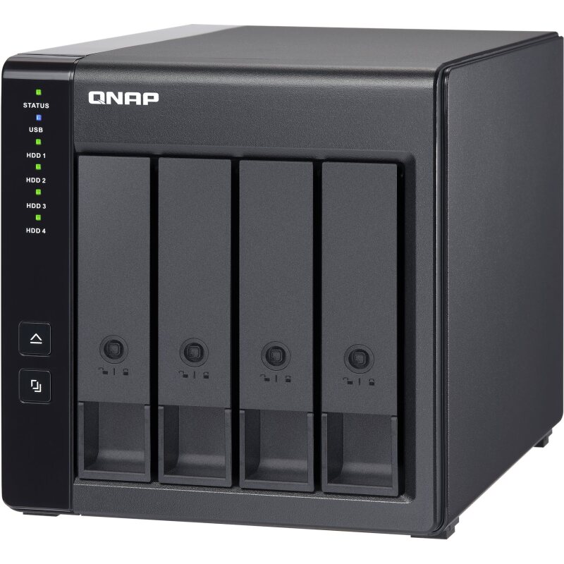 QNAP TR-004 Boîtier de disques de stockage Boîtier disque dur/SSD Noir 2.5/3.5