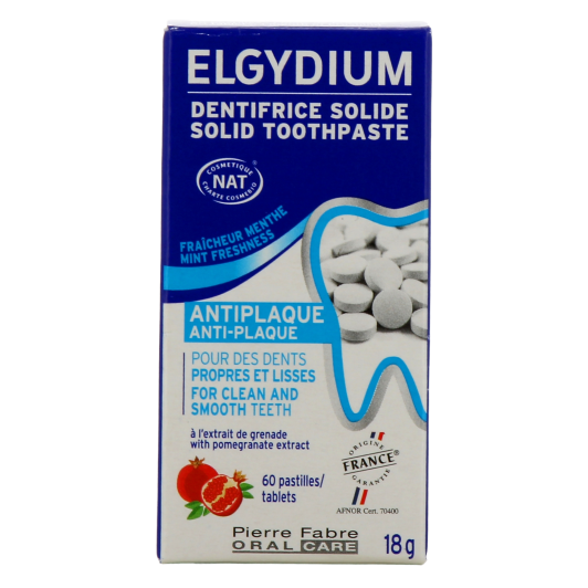 Elgydium dentifrice solide à croquer - Actif anti plaque dentaire