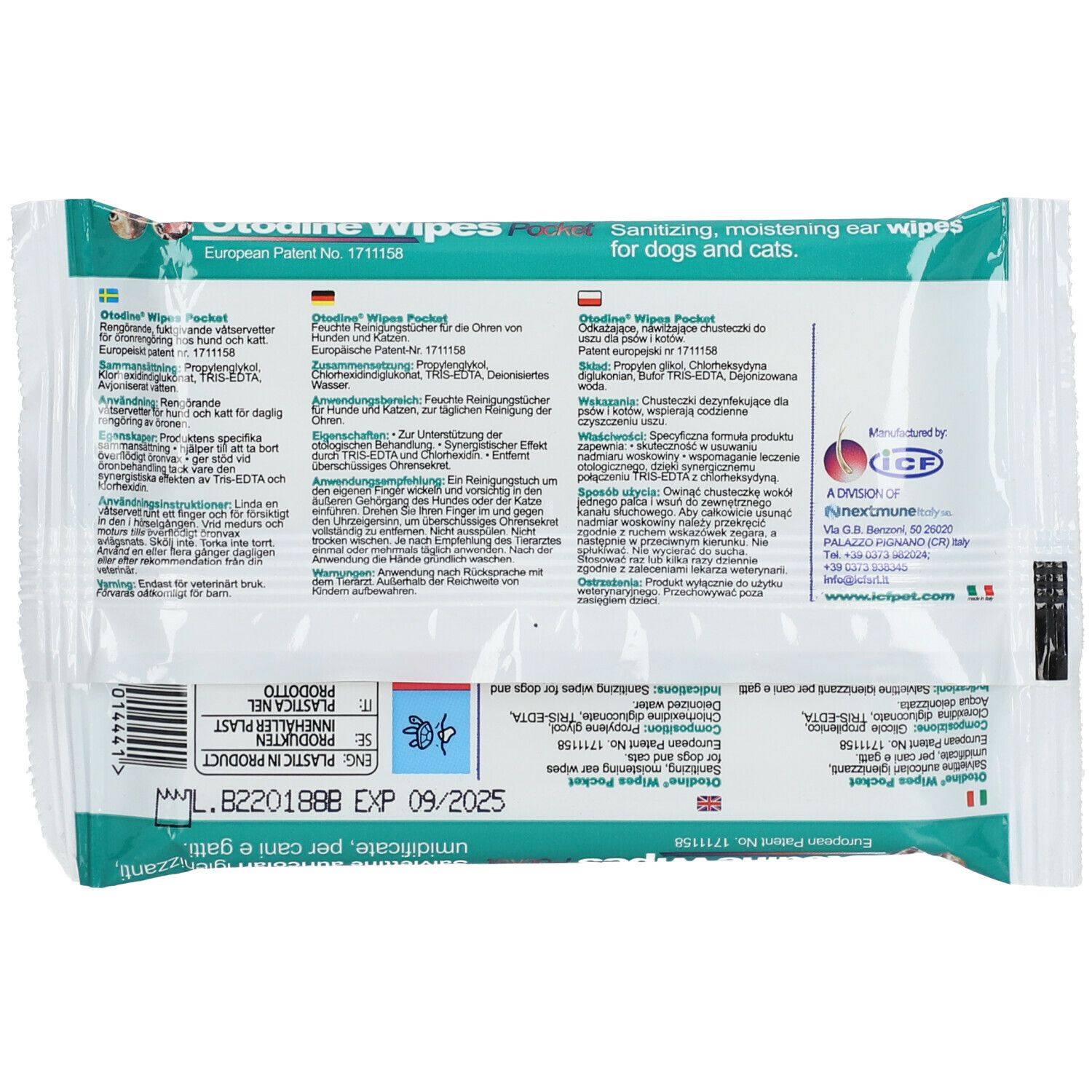 Otodine Wipes Pocket