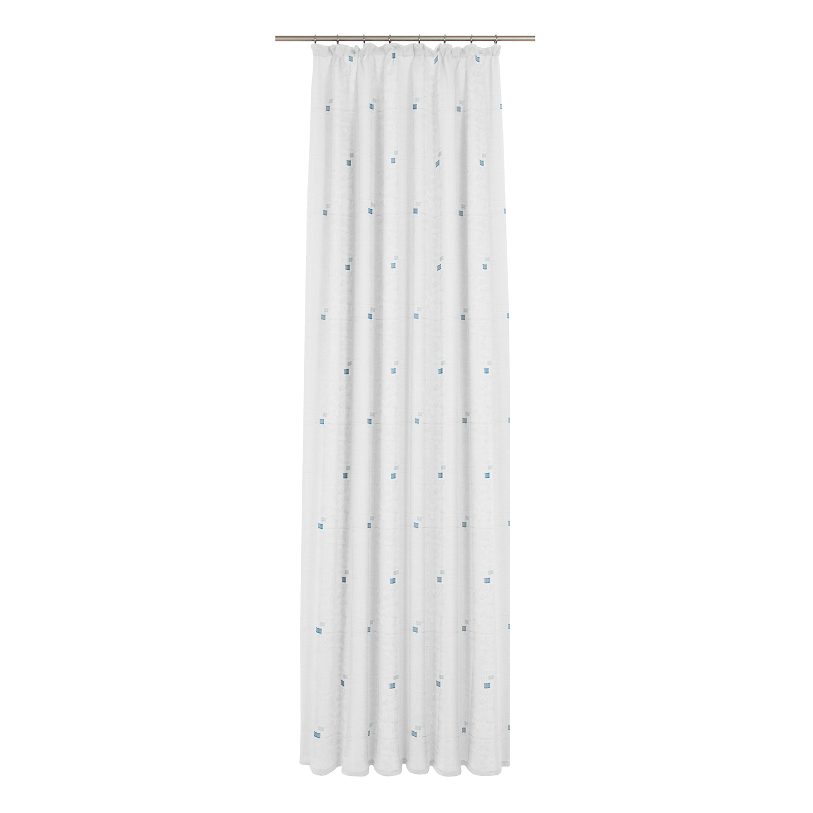 Vorhang - transparent-blau - Rechtecke - 300x125 cm