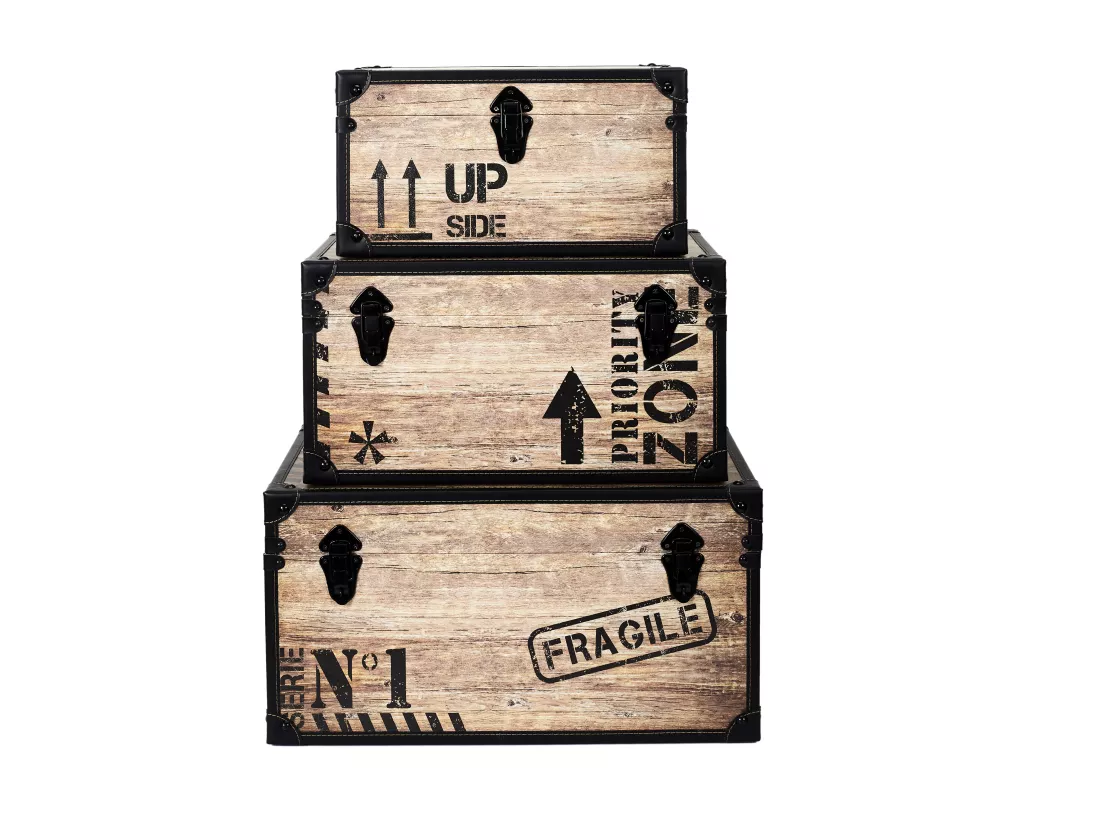 Malles Deco Indus Marron, Noir