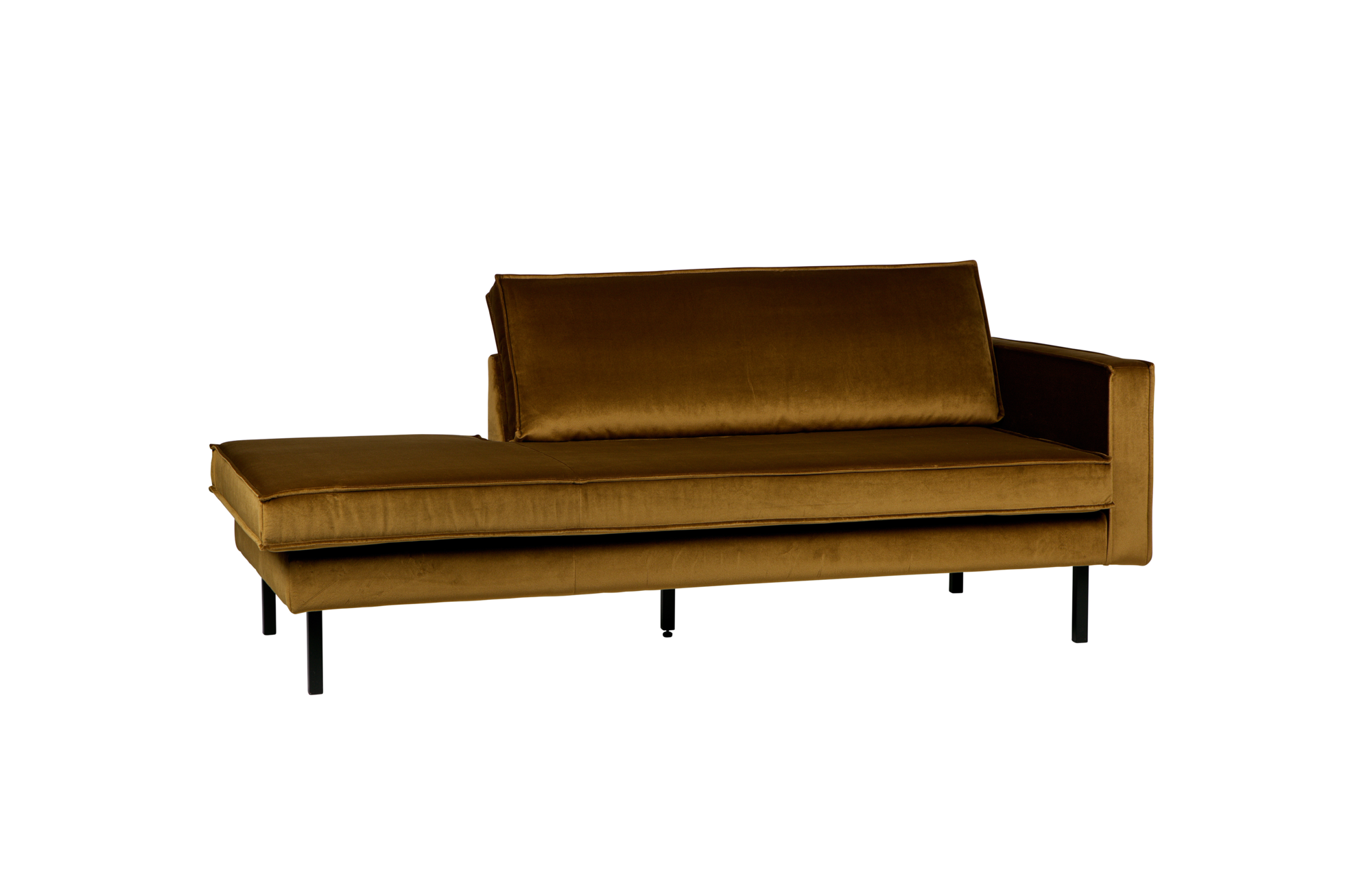 Rodeo daybed velvet Rechts - Honing Geel