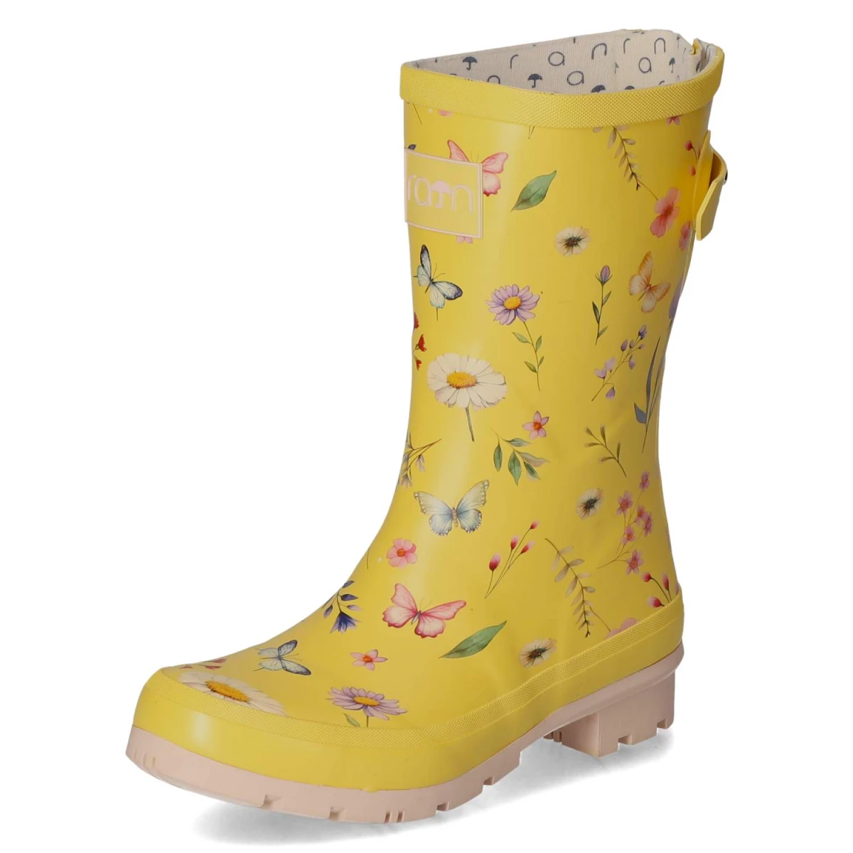 RajnGummistiefel BUTTERFLY - Yellow-Pink
