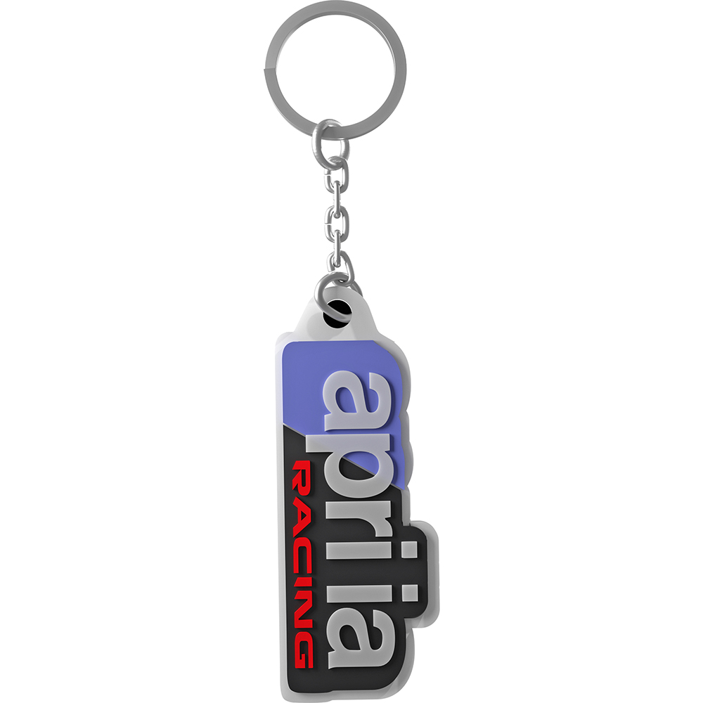 Ixon - Porte-clés caoutchouc Aprilia 22 Noir / Blanc / Bleu
