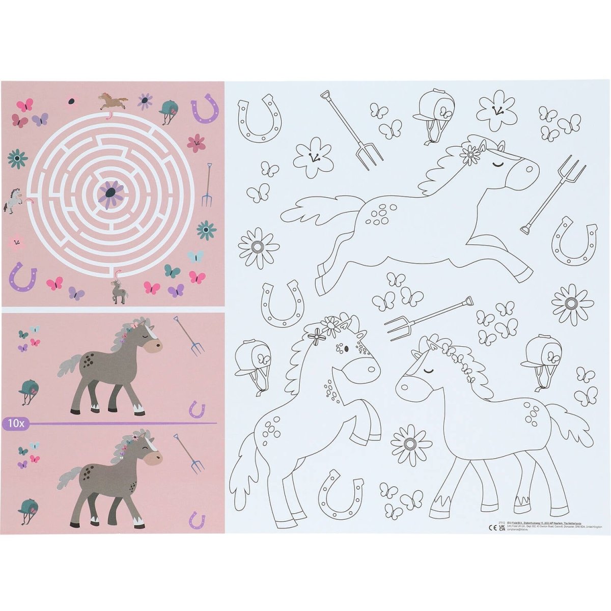Paard Placemats 40cm 6st