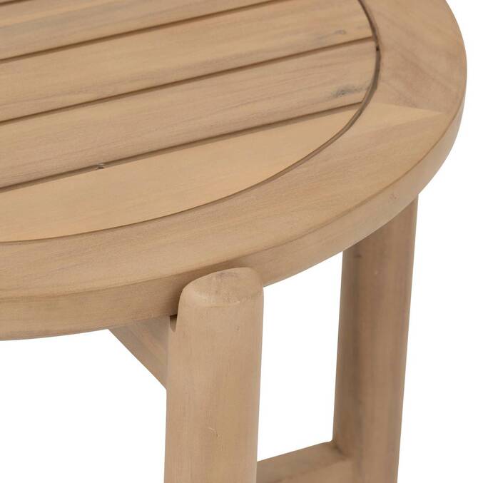 Table d'appoint de jardin ronde DEONA Acacia