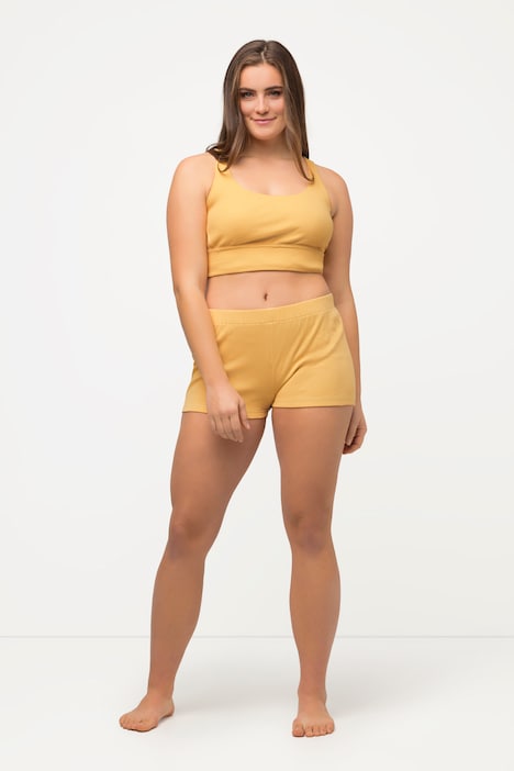 Bustier, Rippjersey, Carree-Ausschnitt, Biobaumwolle