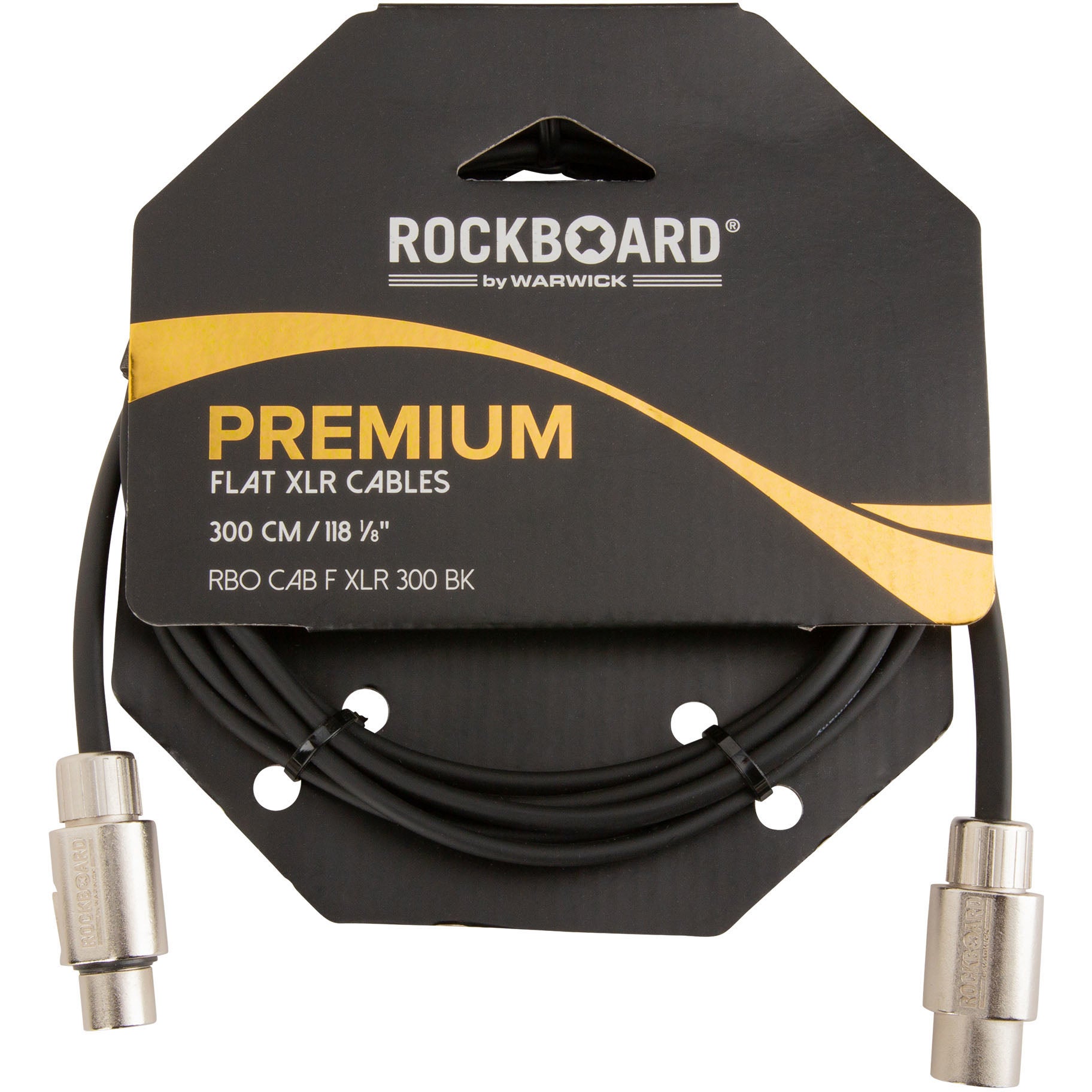 RockBoard XLR kabel plat male-female 3 m