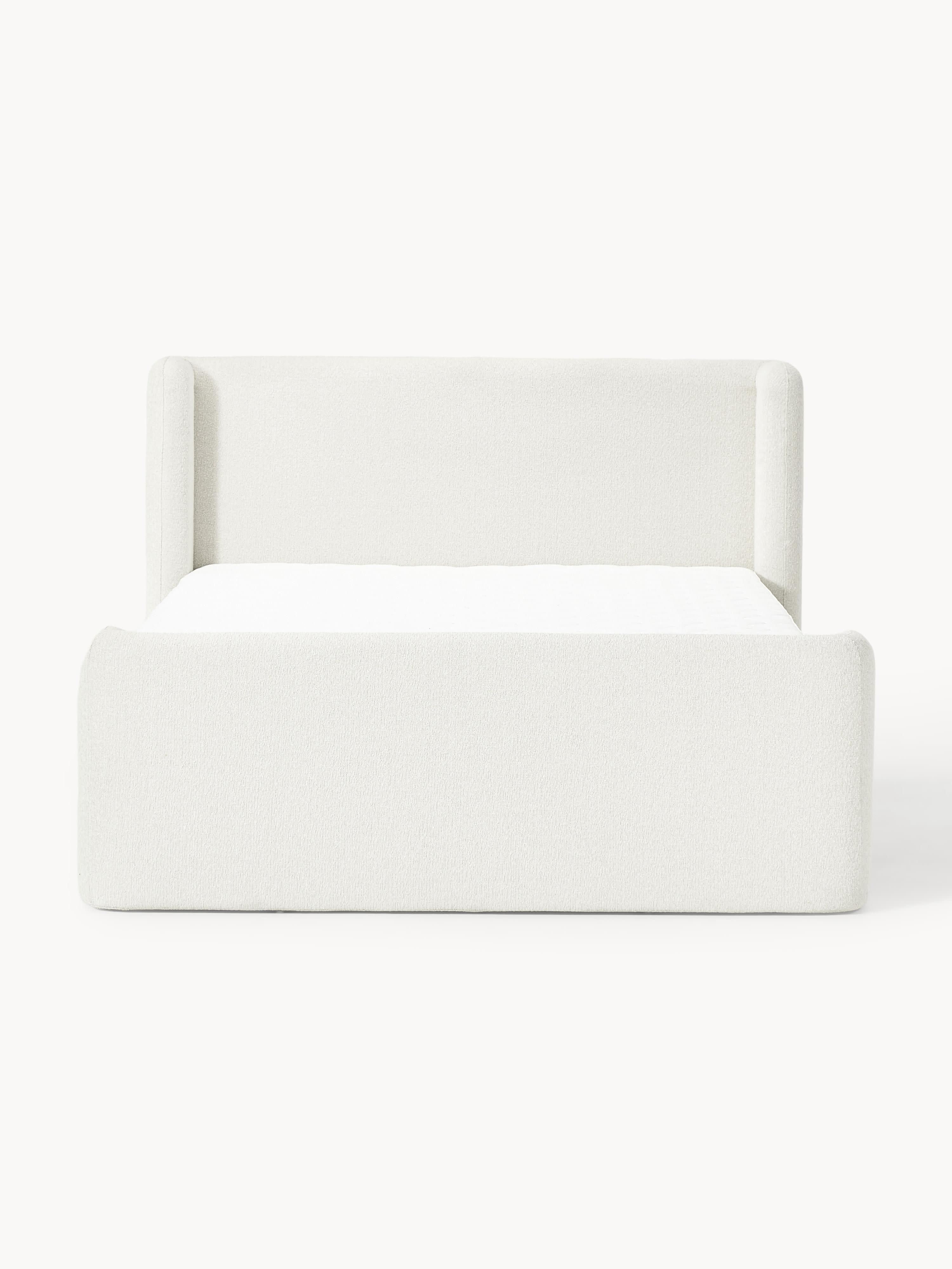 Bouclé boxspring bed Perla