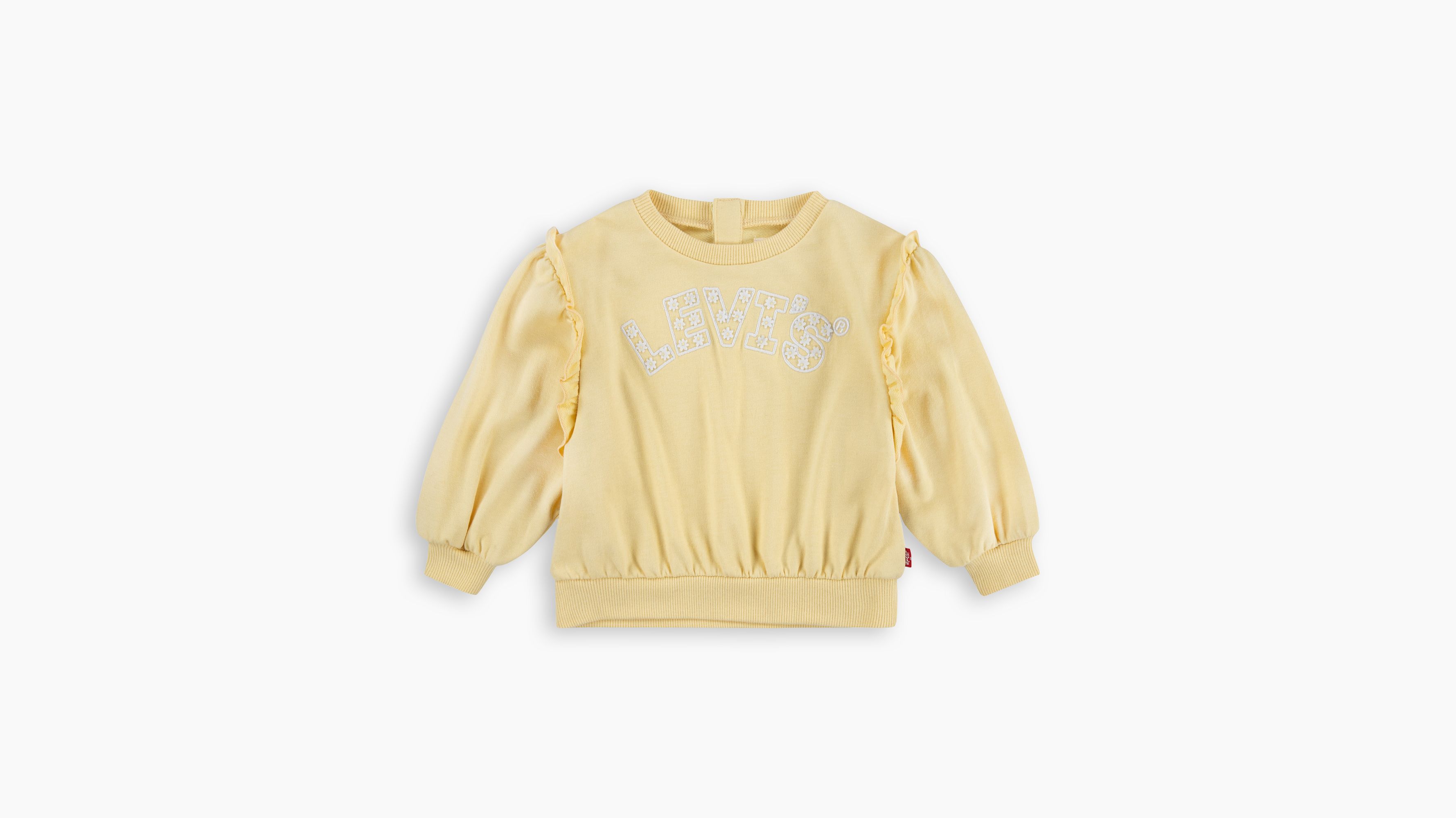 Bébé sweat-shirt à col rond manche ballon - Golden Haze - Doré