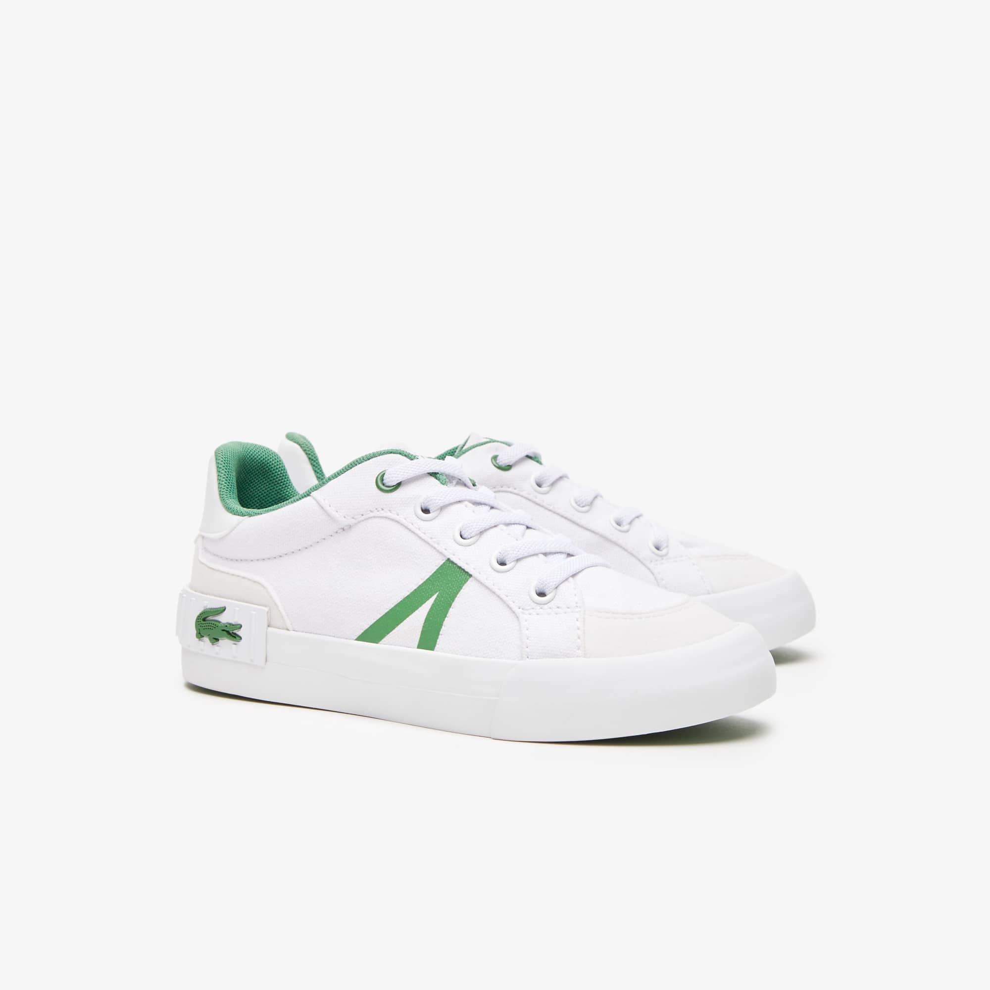 Sneakers L004 enfant Lacoste en textile Sneakers - Blanc - Lacoste - Enfant