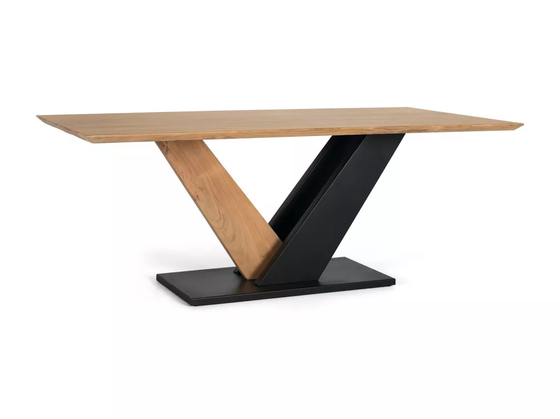 TABLE À MANGER EN BOIS D'ACACIA Multicolor.Giner y Colomer.77x100x200