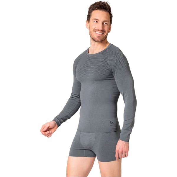 T-shirt thermique ODLO PERFORMANCE LIGHT ECO BL TOP CREW NECK L/S GREY MELANGE