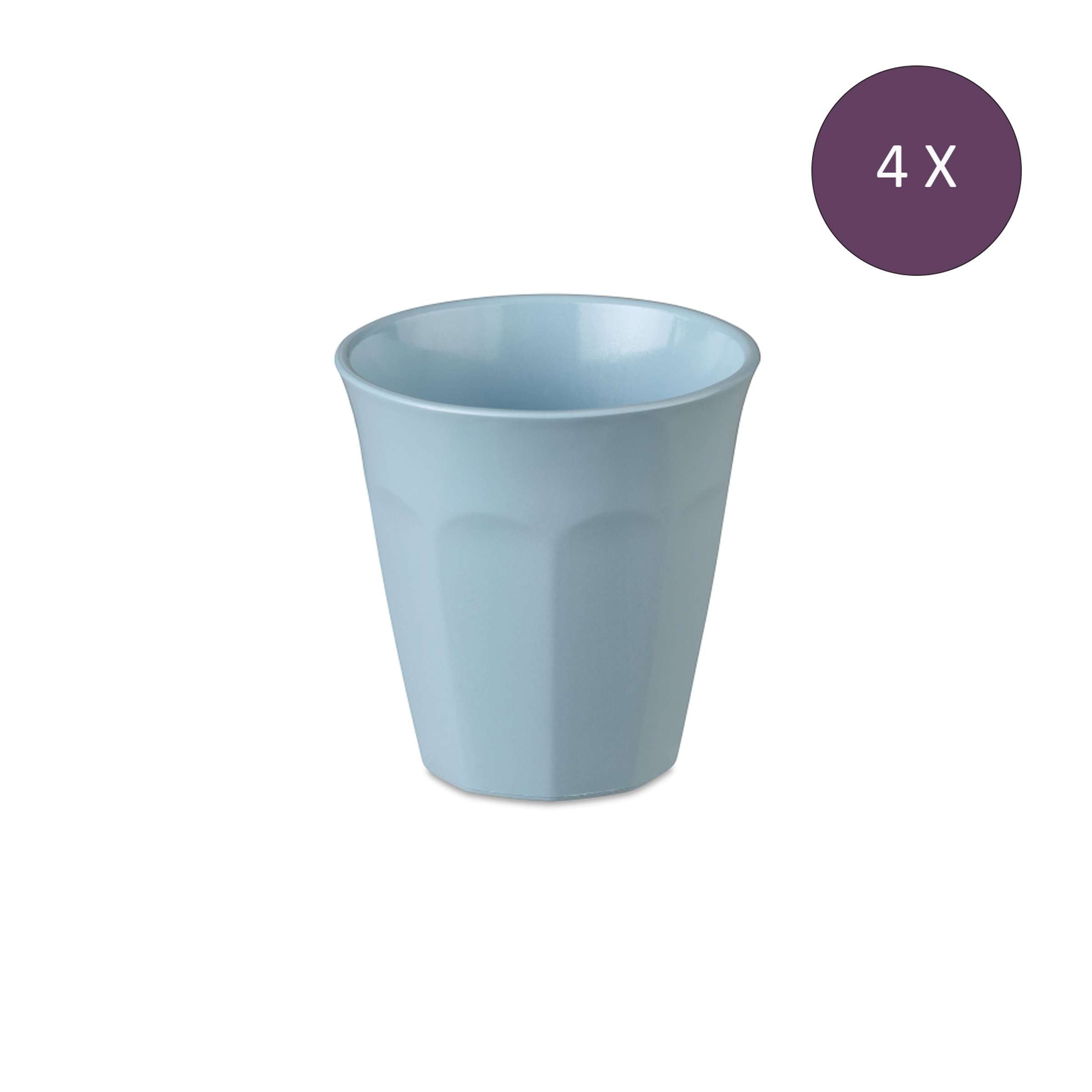 Koziol Bio-Circulair - Nora Beker 300 ml Soft Blauw Set van 4 Stuks