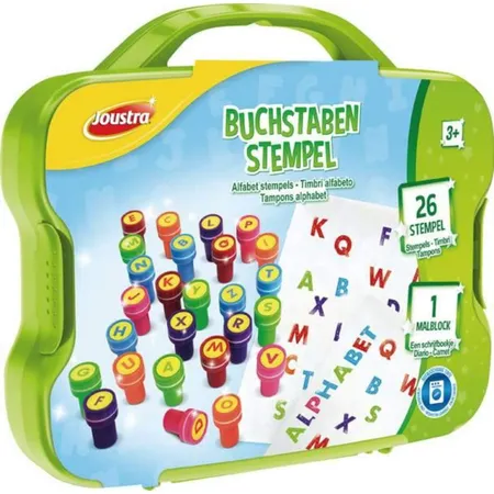 Joustra Kreativkoffer Stempelset, Buchstabenstempel, 26 Stück