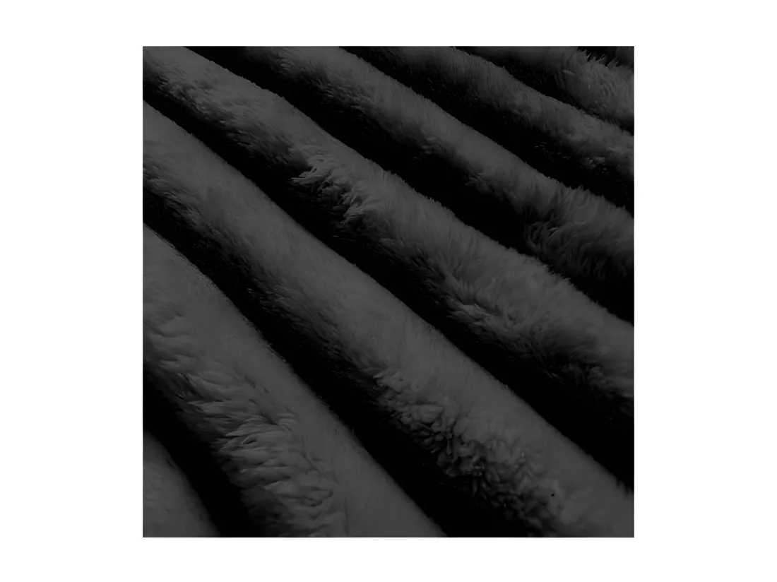 Coussin flanelle 45x45 cm HIMALAYA anthracite, par Soleil d'ocre