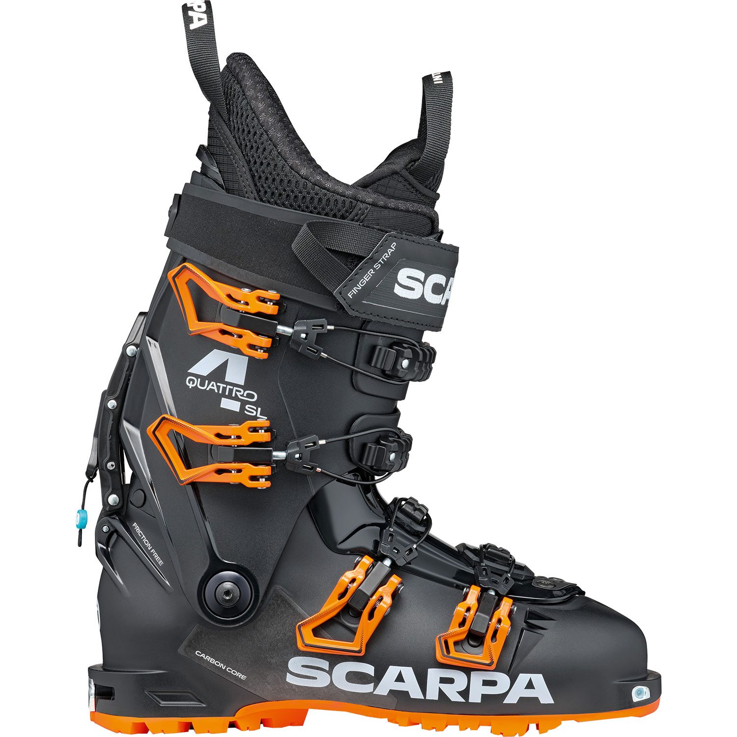 Scarpa 4-Quattro SL Hybrid Freetouring Skischuhe Herren black orange