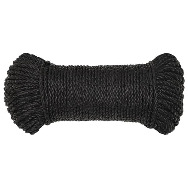 vidaXL Arbeidstau svart 8 mm 50 m polypropylen