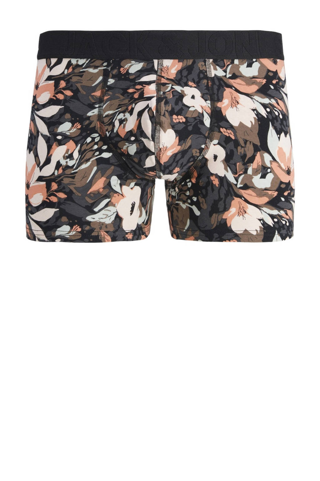 boxershort JACJONAH FLOWER - set van 3 donkergroen/lichtblauw/zwart