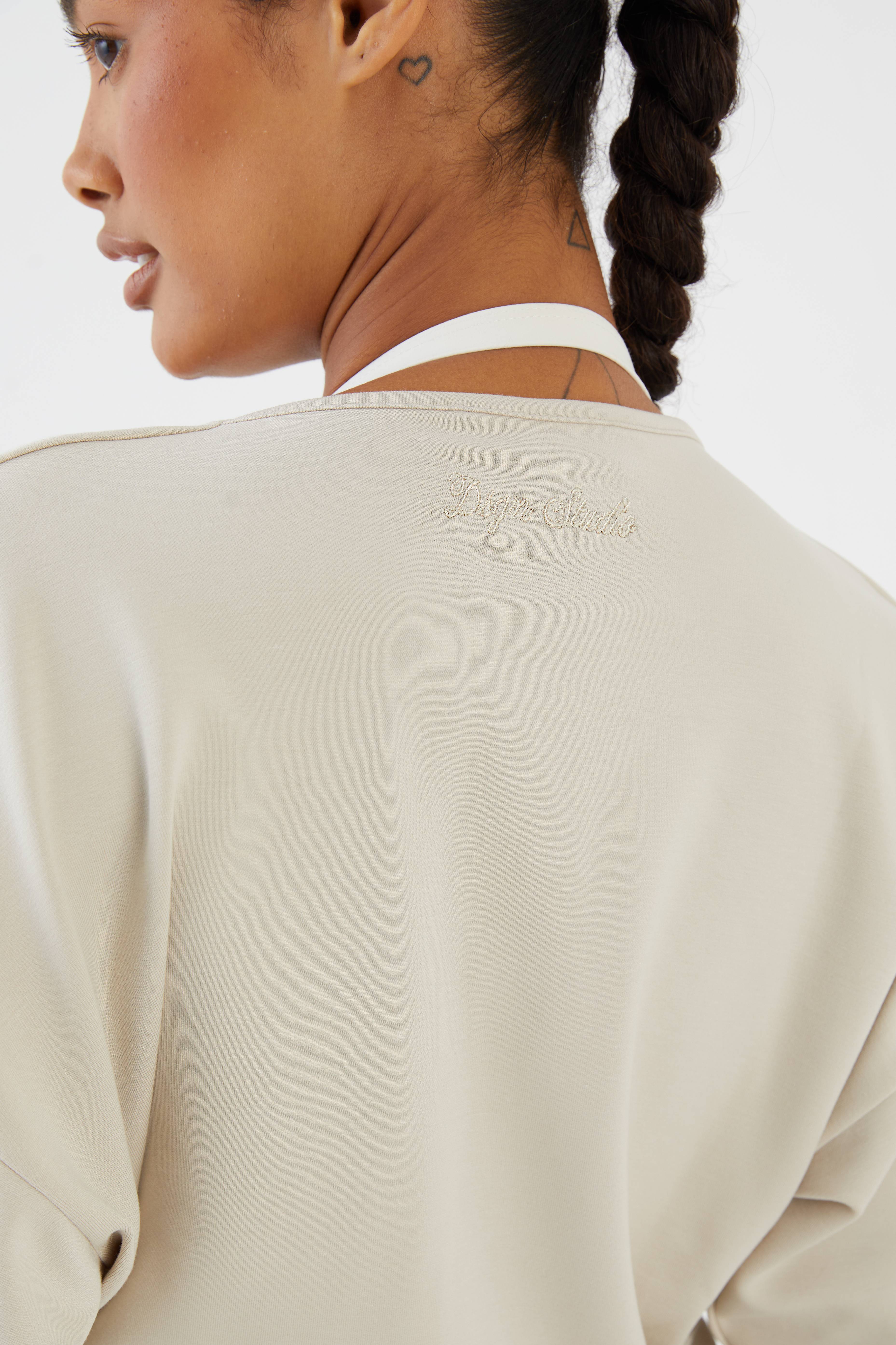 Sweat-shirt Dsgn Studio À Encolure Croisée Ultra-doux