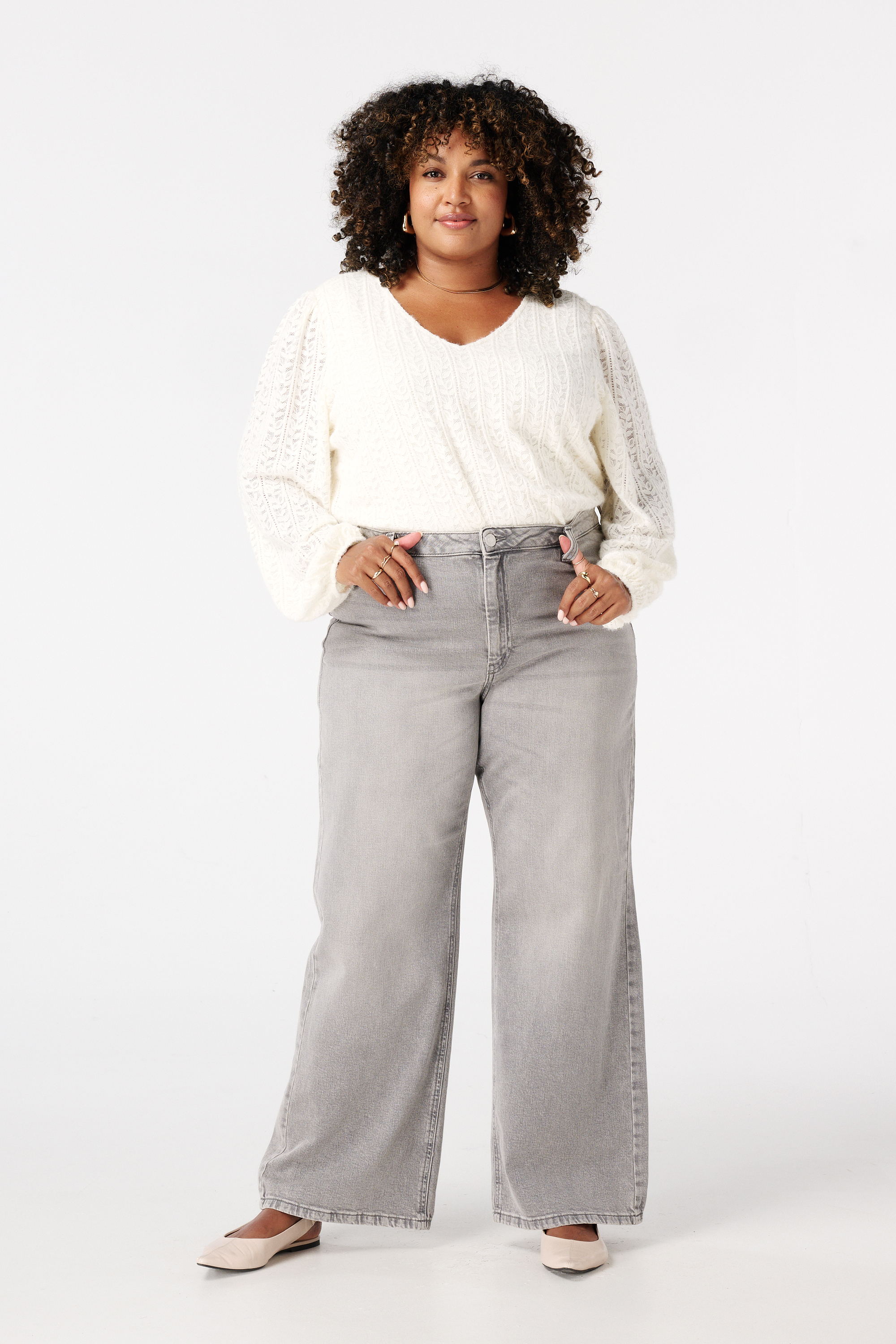 Wide leg jeans IVY Grijs