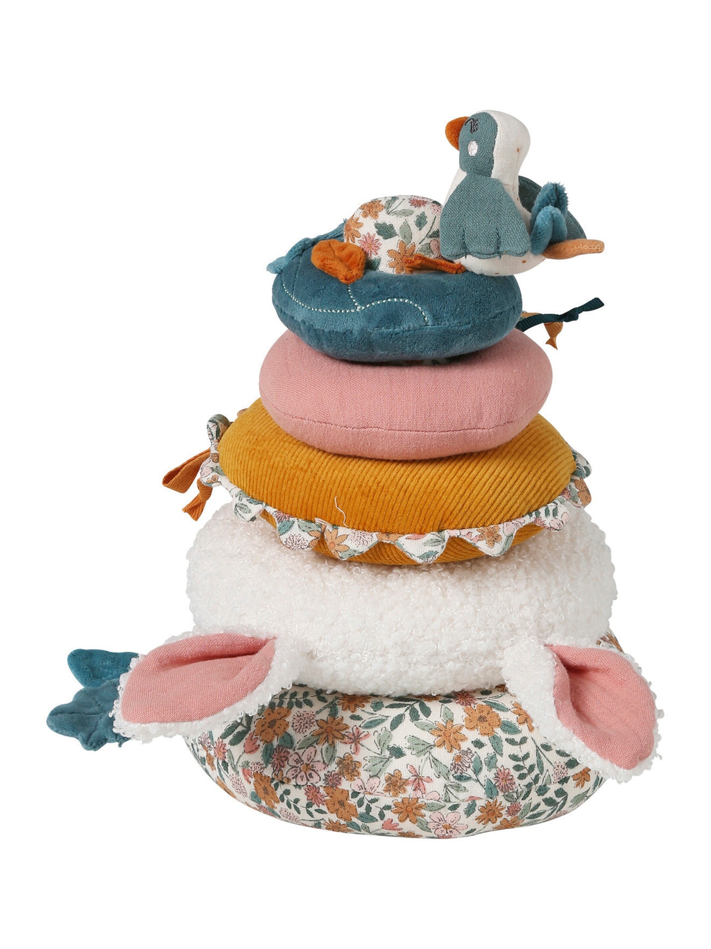 Vertbaudet Baby Stapelturm RETRO FLOWER gelb
