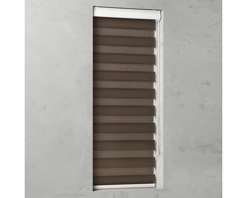 Soluna dubbel rolgordijn D-R12 Noah met cassette, bruin, 60x175 cm