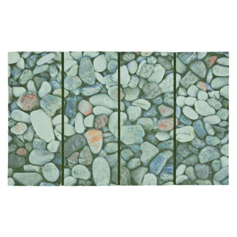 Paillasson caoutchouc recyclé 45 x 75 cm - galets
