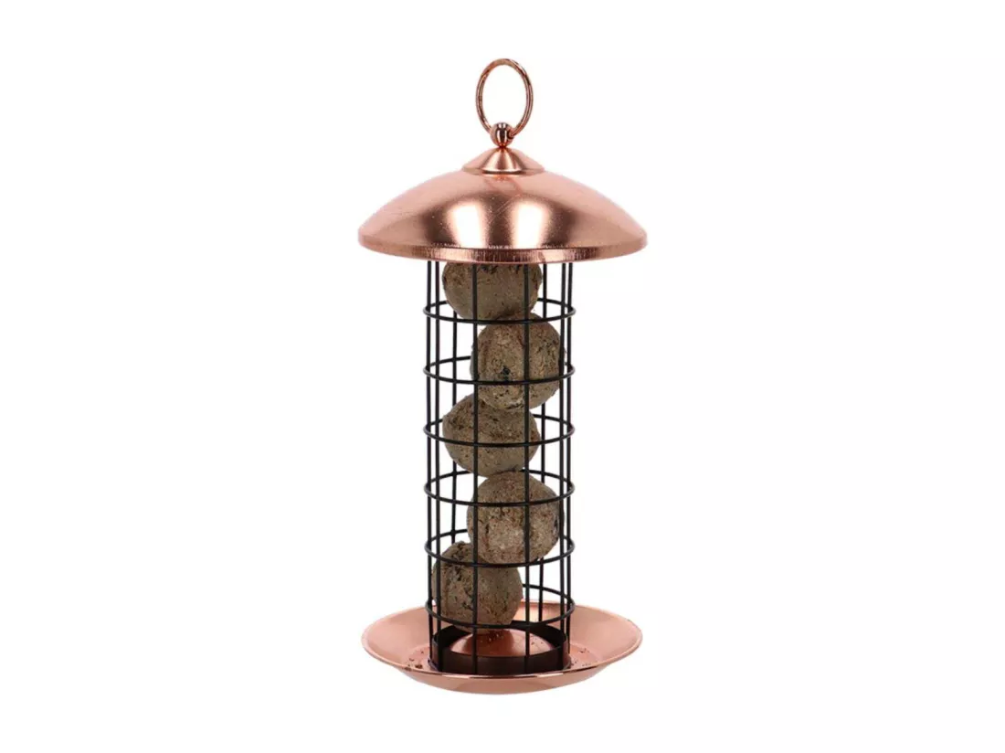 Mangeoire à oiseaux Plaqué cuivre - boules de graisses