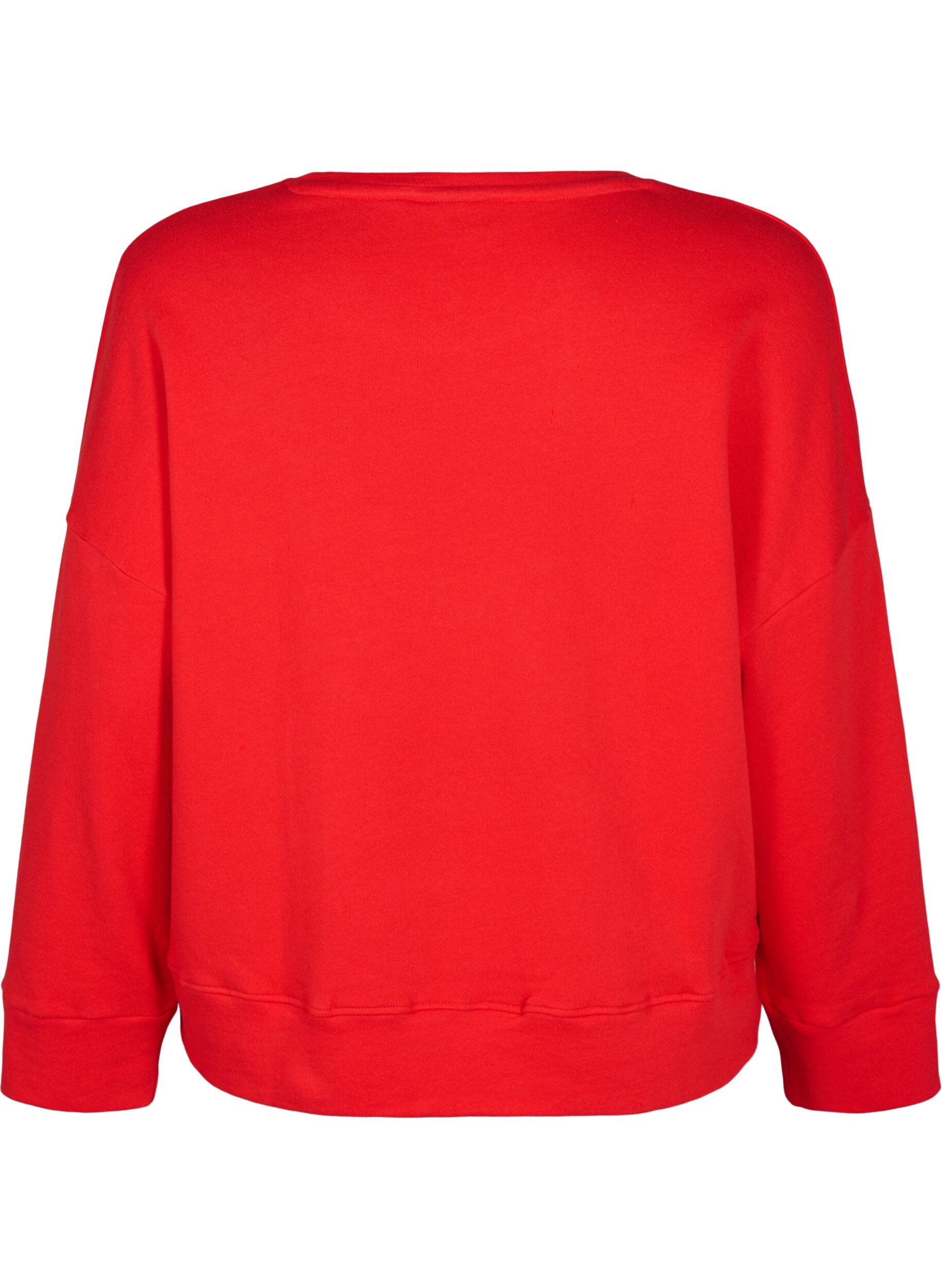 Sweatshirt med motiv og lange ærmer