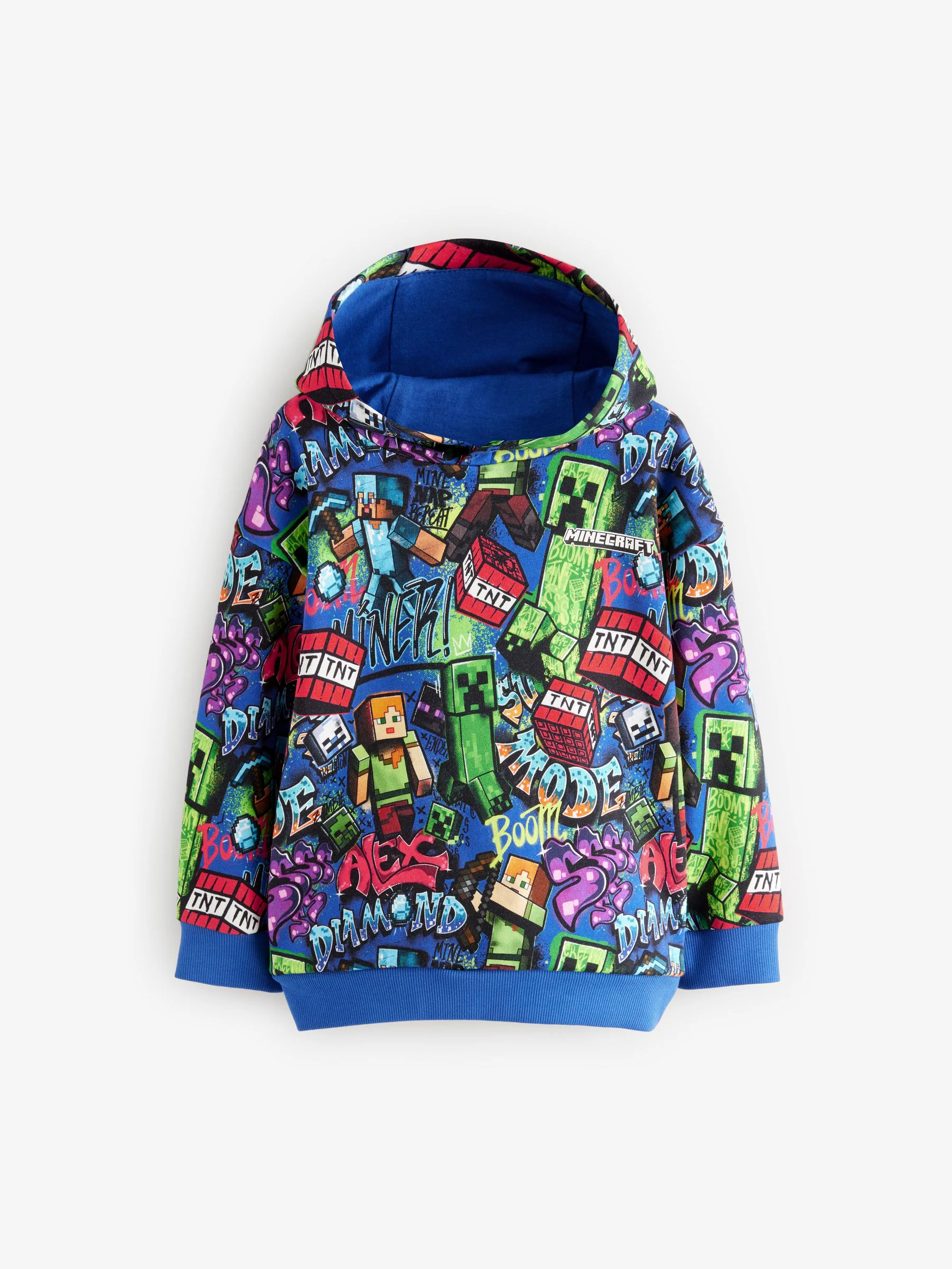 Kobaltblauw - Minecraft-hoodie (3-16jaar)