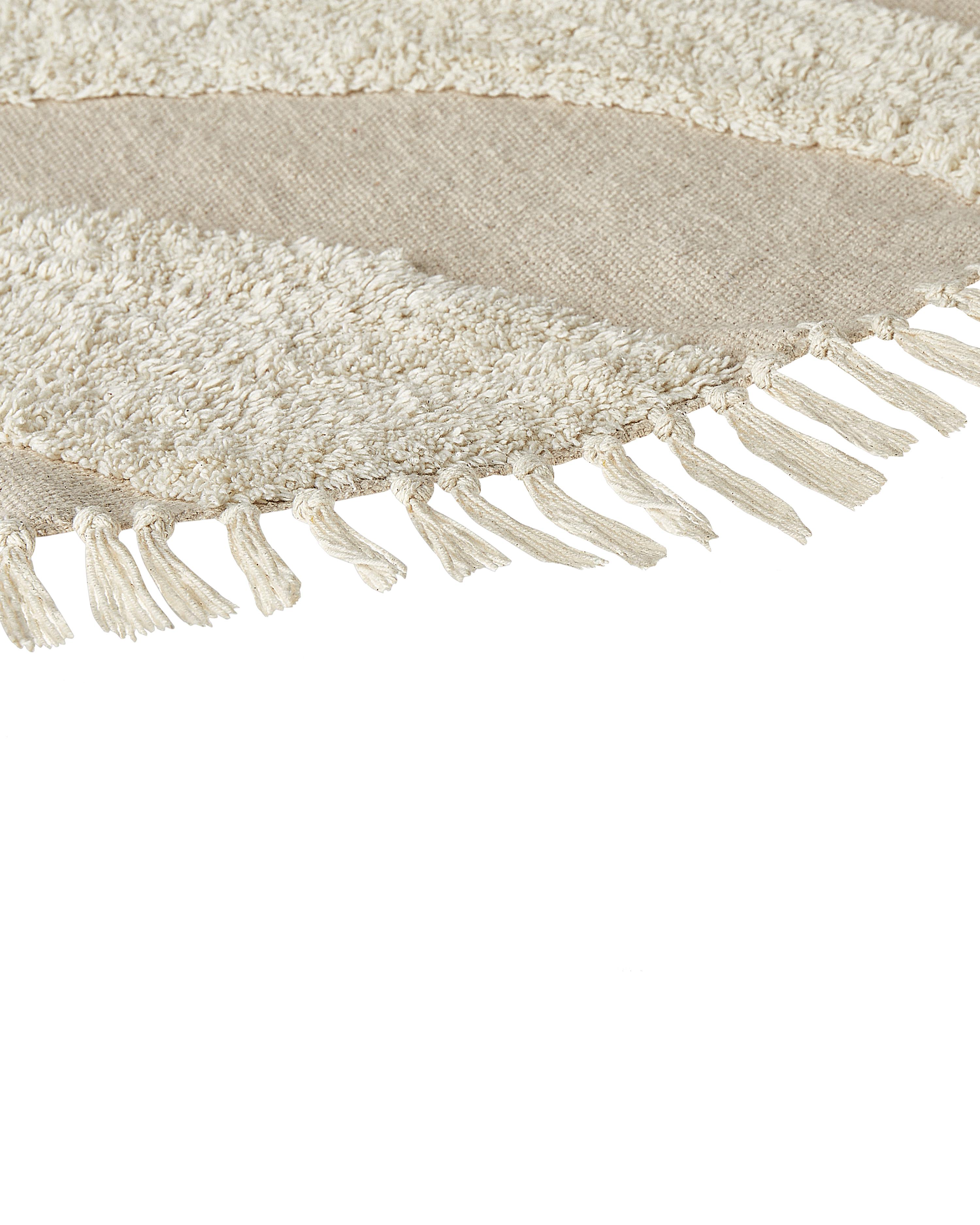 Vloerkleed ARTMAK Beige ø 140 cm Katoen