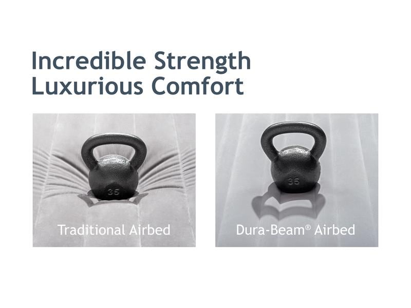Intex Luftbett Dura Beam Deluxe Supreme Twin 99 x 191 x 51 Luftbett mit integrierter Pumpe