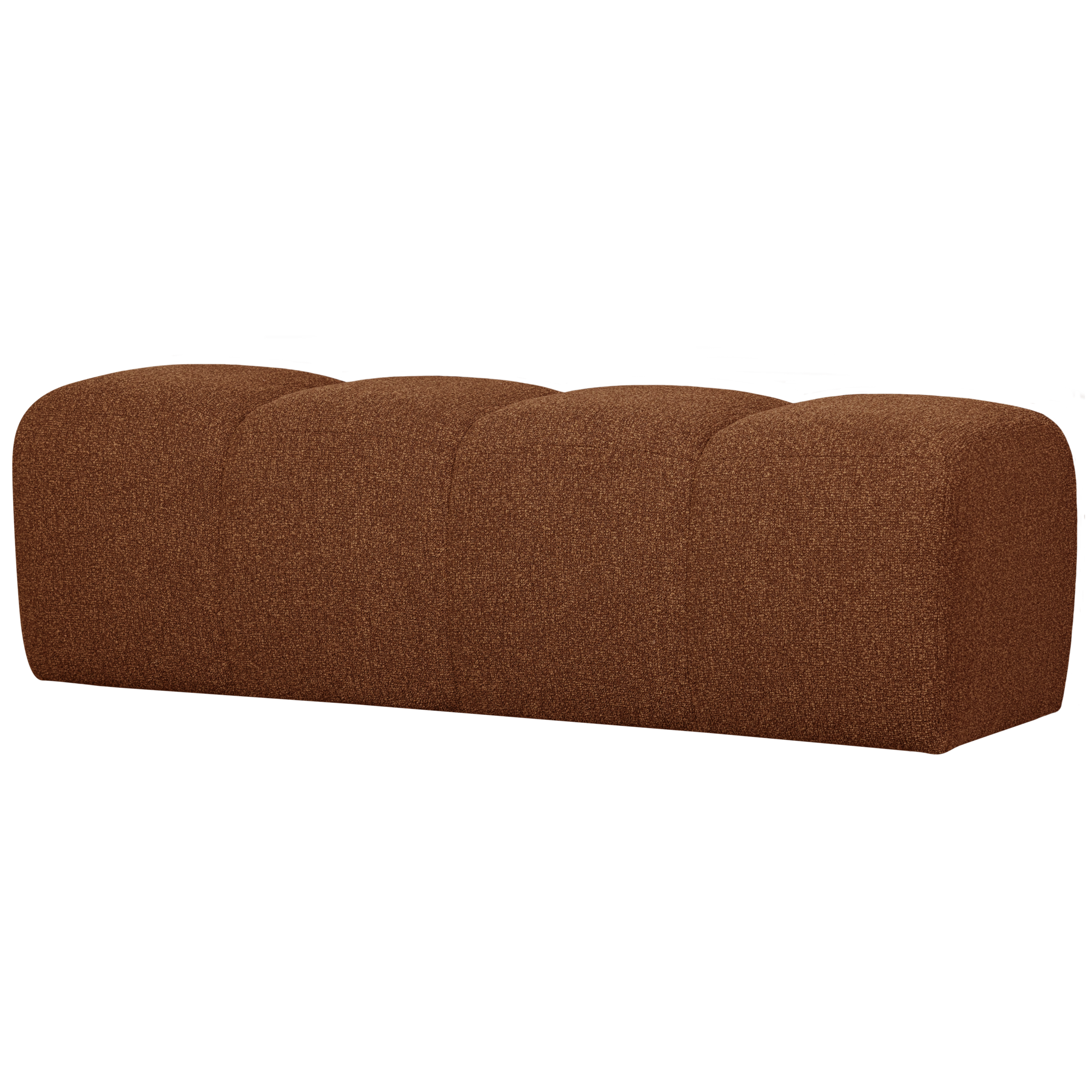 Eetbankje Mojo 164 cm Mojo Eetbankje 164 cm - Bouclé - Roestbruin Melange