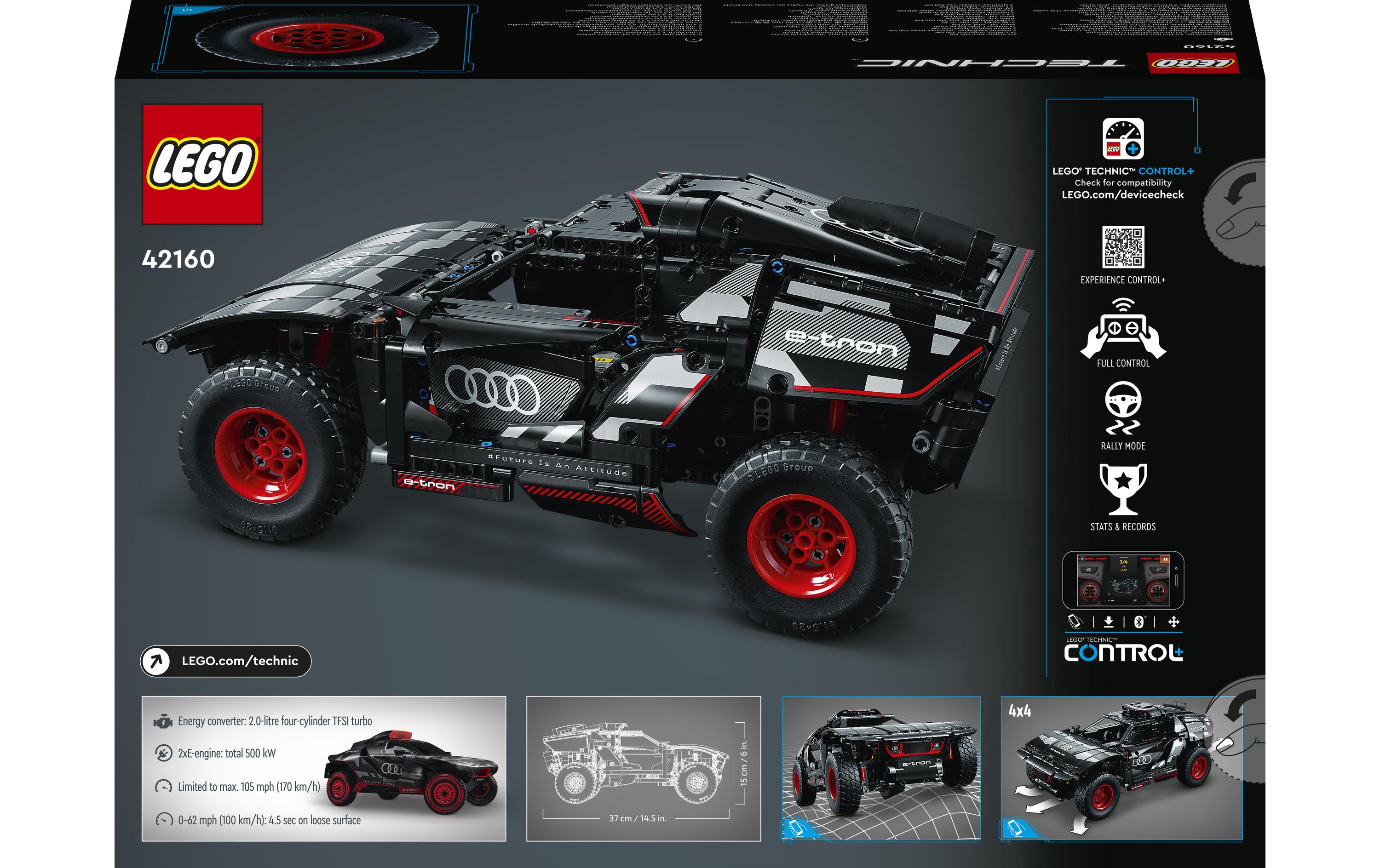 Technic Audi RS Q e-tron 42160<br>Spannende Bauherausforderung für junge Baumeister