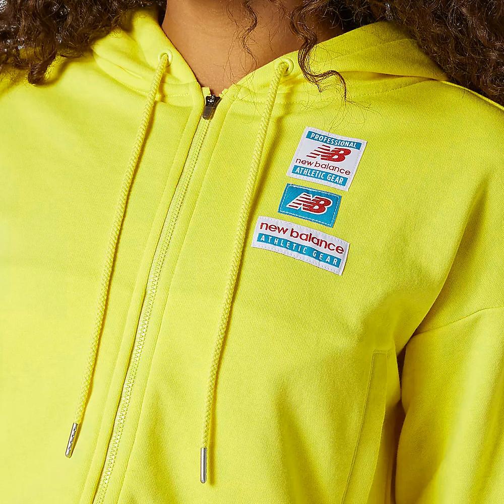 New Balance Sweat zippé Jaune Femme New Balance Essential