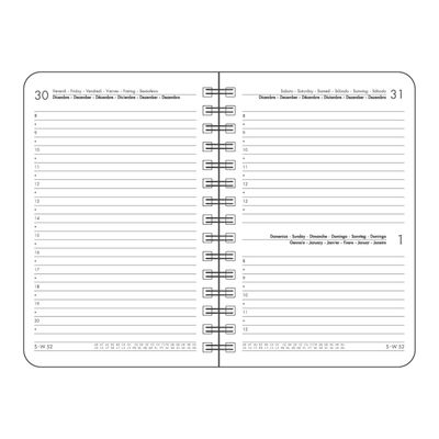Agenda à spirale 1 jour par page - 8,5 x 13 cm - fleurs - Legami