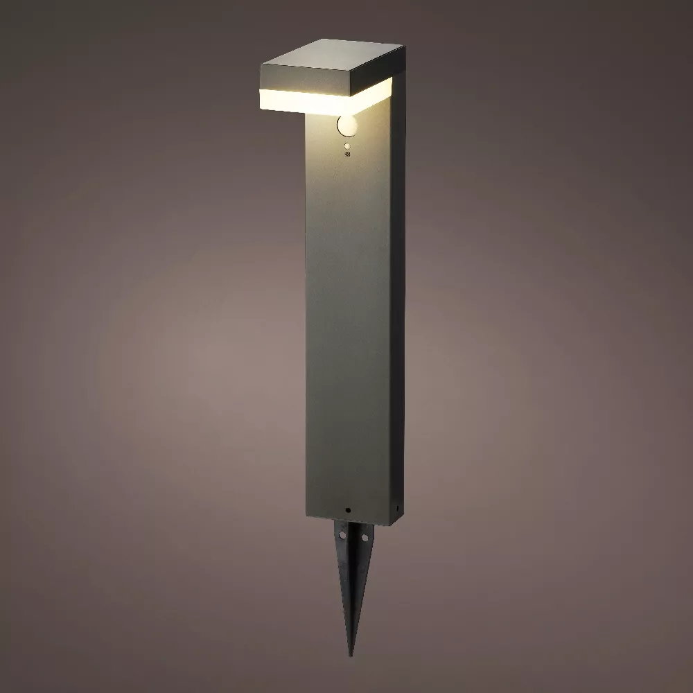 Borne de jardin solaire 600 lumens (H50 cm) Elite Gris anthracite