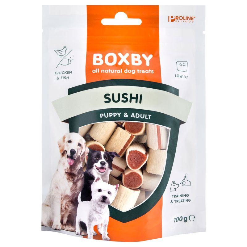 Friandises Boxby Sushi, poulet & poisson