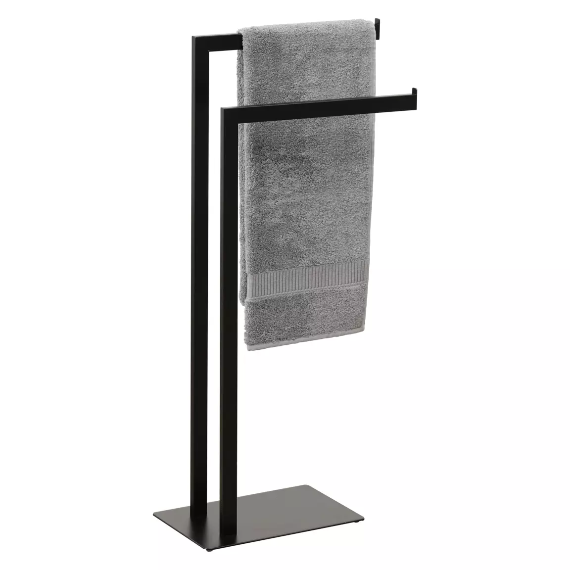 Porte-serviettes 2 barres (H81 cm) Métal Noir