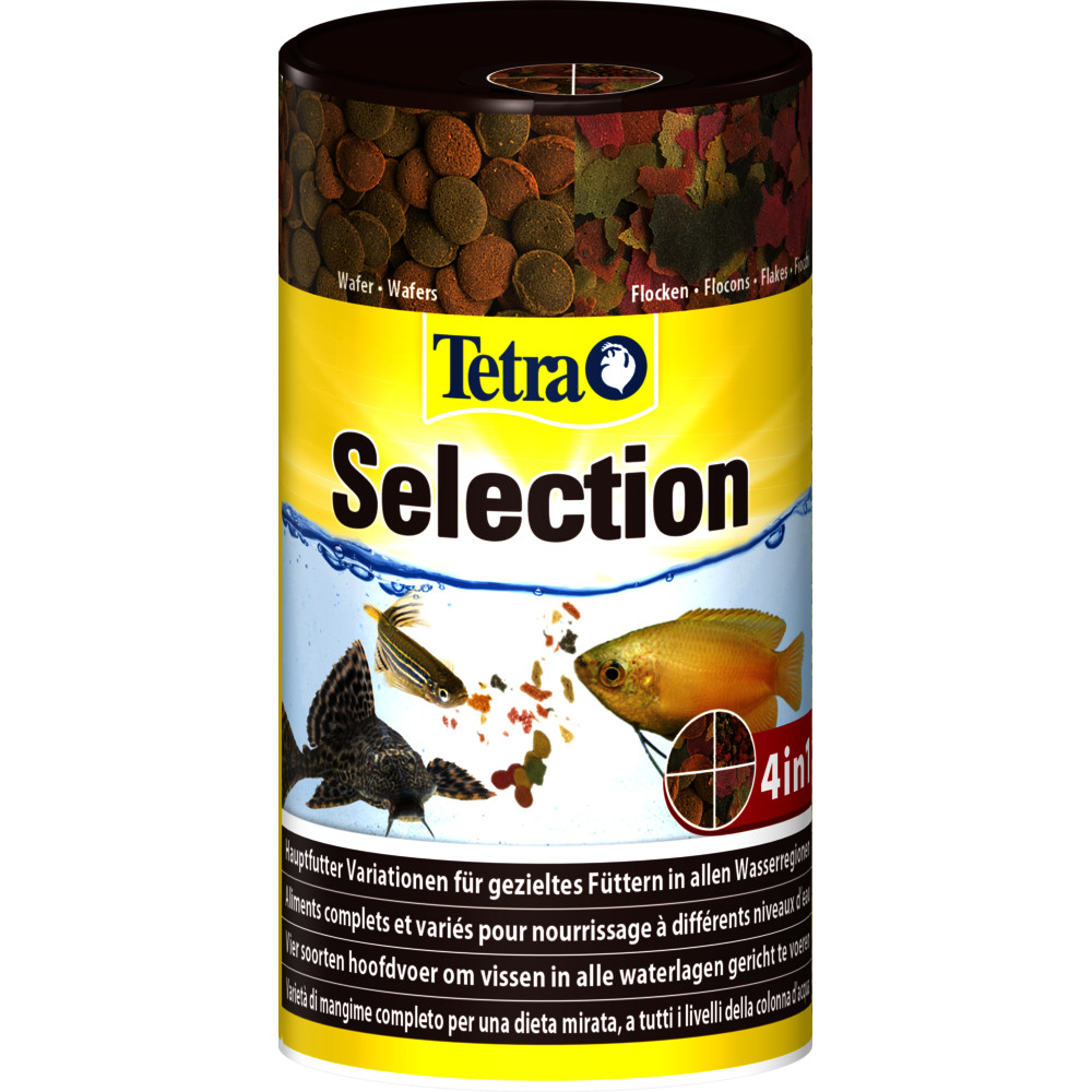 Menu selection 4 aliment complet pour poissons tropicaux 95g/250ml