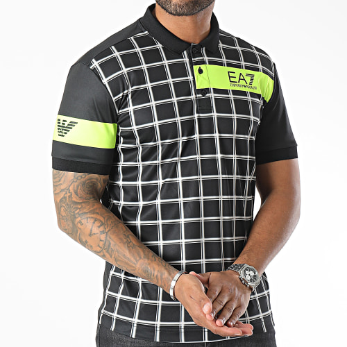 Polo Manches Courtes A Carreaux 6RPF23-PJPCZ Noir