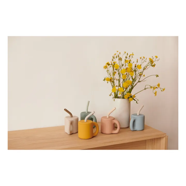 Liewood Tasse paille Jenna en silicone | Bleu ciel
